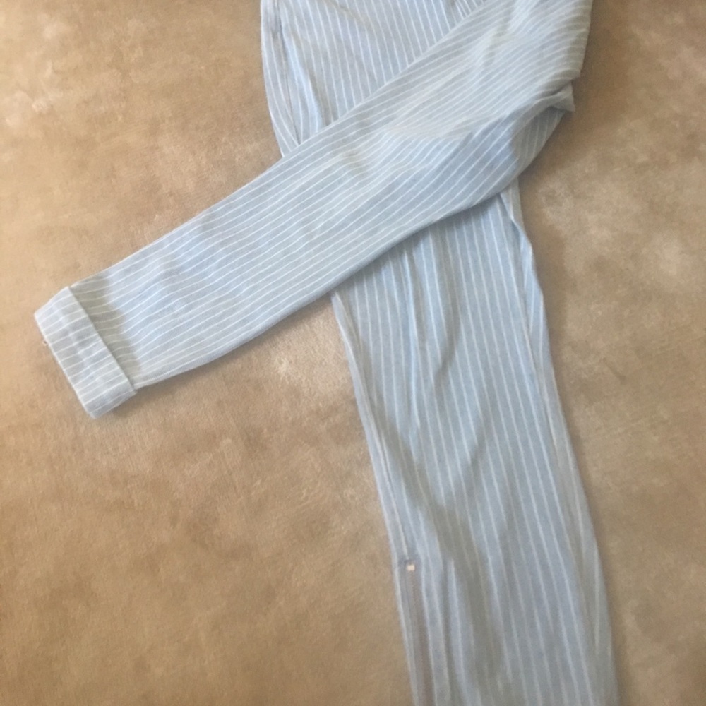 Lysse stretch light blue and white stripe jeans
